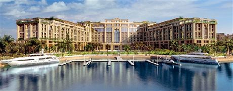 Vizualizace hotelu Palazzo Versace v Dubaji, jeho souástí bude chlazená plá