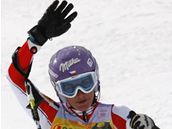 árka Záhrobská po skonení slalomu na MS ve Val d'Isere, kde získala stíbro.