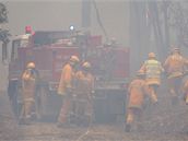 Hasii bojují s ohnm severn od msta Healesville poblí Melbourne. (10. únor 2009)