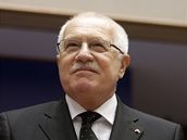 Václav Klaus p�i projevu v Evropském parlamentu v Bruselu. (19. února 2009)