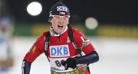 Biatlonistka Veronika Vítková na mistrovství svta v Koreji