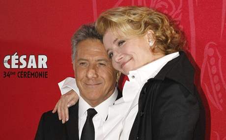 Dustin Hoffman a Emma Thompsonov na pedvn Csar, 27. 2. 2009