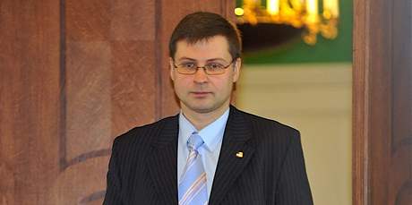 Lotyský premiér Valdis Dombrovskis