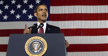 Barack Obama na vojenské základn Camp Lejeune pedstavil svj plán na staení voják z Iráku.
