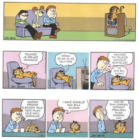 z komiksu Garfield se vybarvuje