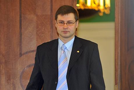 Lotyský premiér Valdis Dombrovskis