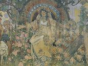 Alfons Mucha: Alegorie Bosny a Hercegoviny (dekorativní panó, 1900)