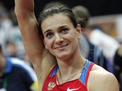 Ruská ty�ka�ka Jelena Isinbajevová se lou�í s diváky na halovém atletickém Mítinku sv�tových rekordman� v Praze