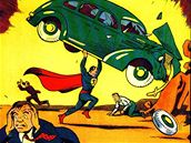 Oblka prvnho vydn komiksu o Supermanovi (Action Comics #1) z roku 1938