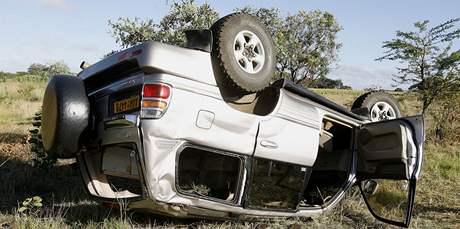 Auto, v nm boural premir Zimbabwe Morgan Tsvangirai (7. bezna 2009)