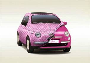 Fiat 500 pro Barbie