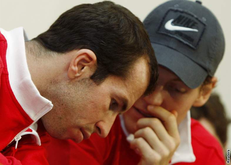 Radek tpánek a Tomá Berdych pi losování Davis Cupu esko-Francie