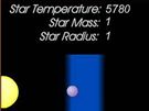 Simulace mise družice Kepler: obyvatelná vzdálenost od hvězdy