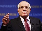 Prezident Vclav Klaus na Kolumbijsk univerzit v New Yorku, 9. bezna 2009