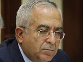 Palestinský premiér Salám Fajad (vpravo) podal demisi. (7.3.2009)