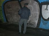Sprejery pomalovaná ze v Ostrav (6. bezna 2009)