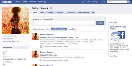 Nový Facebook má i chudra Britney