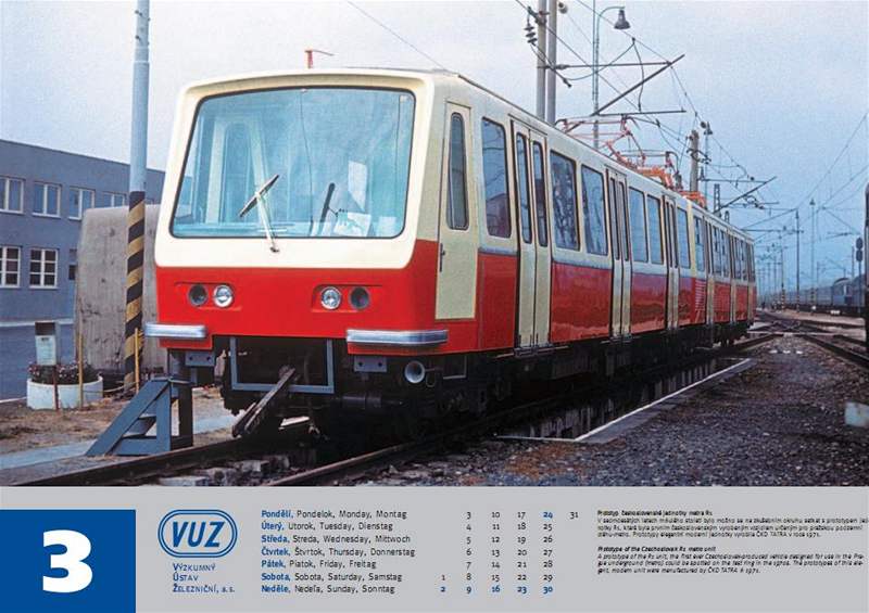 Souprava R1 na kolejích VUZ v roce 1971