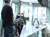 Z natá�ení filmu Ulovit miliardá�e - kancelá� miliardá�e