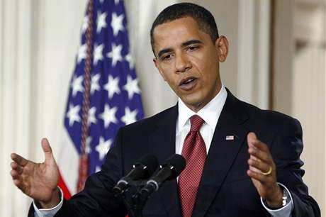 Barack Obama hovo na tiskov konferenci v Blm dom (24. bezen 2009)