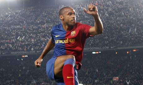 FC Barcelona - M�laga: dom�c� Thierry Henry se raduje z g�lu