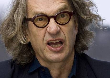 Wim Wenders pi rozhovoru v praském hotelu Interkontinental