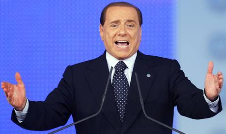 Italský premiér Silvio Berlusconi na základajícím sjezdu nové pravicové strany...