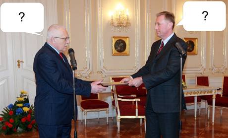 Prezident Vclav Klaus a premir Mirek Topolnek