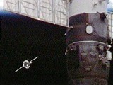 Sojuz pistv u ISS (28.3.2009)