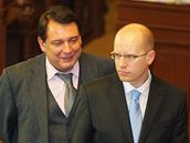 Ji�í Paroubek a Bohuslav Sobotka