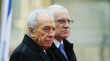 Vclav Klaus a imon Peres na Hrad.