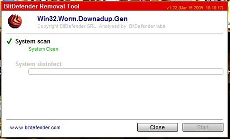 Bit Defender - Downadup removal 2