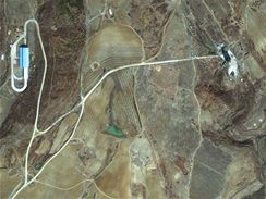 Severokorejsk odpalovac rampa na satelitnm snmku
