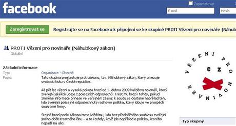 Facebook proti náhubkovému zákonu (7. dubna 2009)