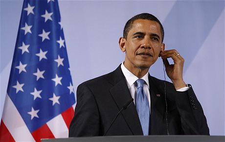 Barack Obama na summitu NATO ve trasburku (4. dubna 2009)