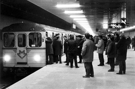 Zkušební jízda 2.1.1974 -stanice Sokolovská