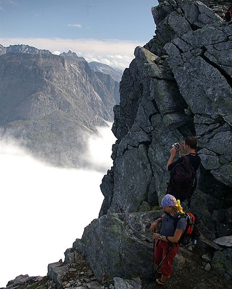 Norsko, údolí Romsdalen, túra na Trollvegen