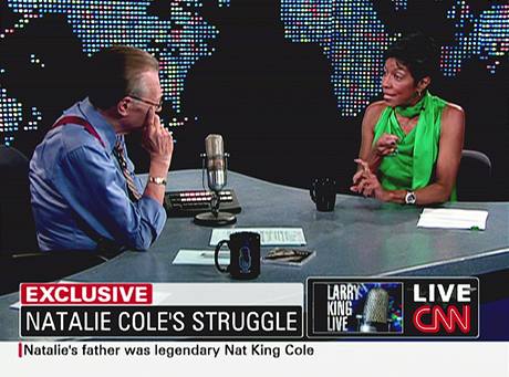 Natalie Coleov v talk show Larryho Kinga