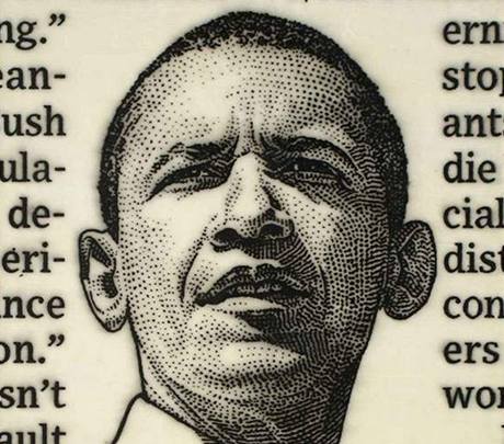 Obraz, kter vnoval esk prezident Vclav Havel Baracku Obamovi