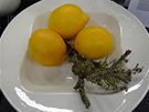 Jasn luté citrony, vtviky s nádechem nazlátlého mechu a voavé tóny bylinek na jednoduchém bílém talíi. 
