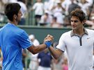 Novak Djokovi a Roger Federer