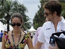 Jenson Button s pítelkyní