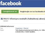 Facebook proti �náhubkovému� zákonu (7. dubna 2009)