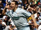 Lazio ím: Mauro Zarate se raduje z golu vsteleného v ímském derby