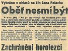 Noviny ped 40 lety: Komentá k Janu Palachovi
