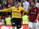 Slavia - Sparta: debata slávistického gólmana Martina Vaniaka  se sparanem Patrikem Bergrem.