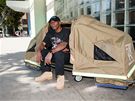 Pojízdný stan pro bezdomovce 