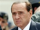 Státní poheb obtí zemtesení v italské LAquile - italský premiér Silvio Berlusconi (10. dubna 2009)