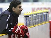 Kou Vladimír Rika na tréninku reprezentace.