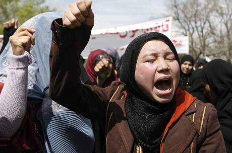 Protestující v Afghánistánu